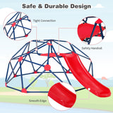 Children's XL Rust-resistant Indoor | Outdoor Montessori Climbing Frame Dome with Slide | 3-12 years in Red