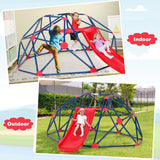 Childrens XL Rust-resistant Indoor | Outdoor Montessori Climbing Frame Dome with Slide | 3-12 years