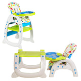 3-इन-1 ग्रो-विद-मी रिक्लाइनिंग बेबी हाई चेयर | बच्चों की मेज और कुर्सी सेट | 6 मी - 6 वर्ष