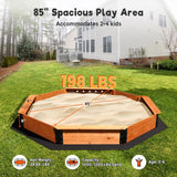 Outdoor octagon sandpit for family gardens