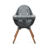 5-in-1 Grow-with-me Baby High Chair | 5-Point Harness | Booster Seat | Low Chair | Grey | 6m - 5 Years