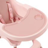 5-in-1 Grow-with-me Baby High Chair | 5-Point Harness | Booster Seat | Low Chair | Pink | 6m - 5 Years