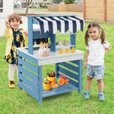 Twice the fun for your tots - up to 4 kids can play at this dual functioned mud kitchen and grocery shop