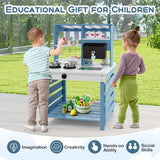 Montessori Eco Mud Kitchen AND grocery shop on the reverse - make creations and sell them!