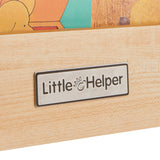 Librería portátil para niños Little Helper Montessori | Doble cara | Estantería para libros para niños con acabado natural