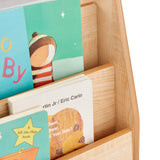 Librería portátil para niños Little Helper | Doble cara | Estantería para libros para niños | Acabado Natural