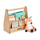 Librería portátil para niños Little Helper | Doble cara | Estantería para libros para niños | Acabado Natural
