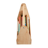 Librería portátil para niños Little Helper Montessori | Doble cara | Estantería para libros para niños | Acabado Natural