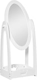 Children's mirror | Freestanding Oval Tilting Mirror with Storage | White | 3 Years