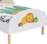 Łóżko dla dzieci Safari Jungle z ochraniaczami bocznymi | Łóżko dla małego dziecka | 18m - 5 lat