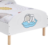 سرير أطفال سبيس مان مع واقيات جانبية | سرير طفل صغير | من 18م إلى 5 سنوات