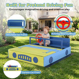 Children’s garden sand pit with built in bench seat

