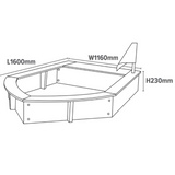 Caja de arena para barco de madera de ciprés FSC Eco Consciente Montessori y cubierta impermeable gruesa | 3 años en adelante