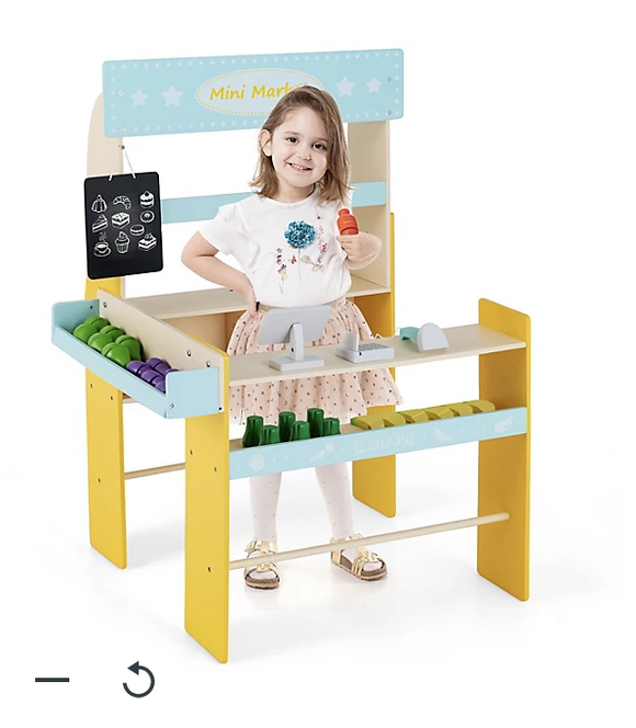 Wooden play grocery 2024 store