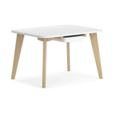 Montessori 100% Eco Wood Activity Table | White & Natural | 2-10 Years+