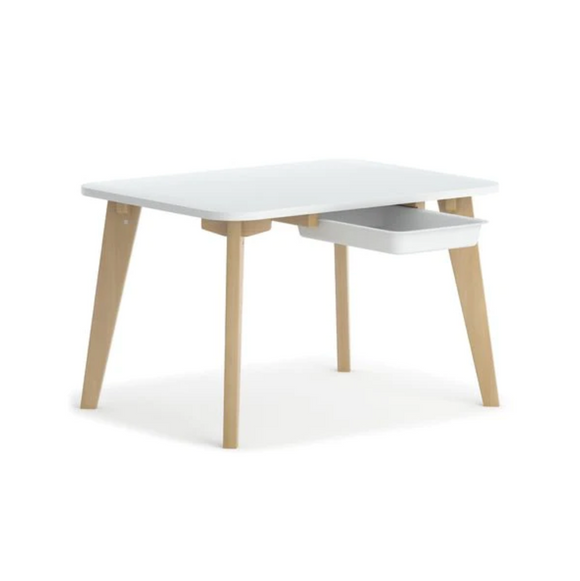 Montessori 100% Eco Wood Activity Table | White & Natural | 2-10 Years+