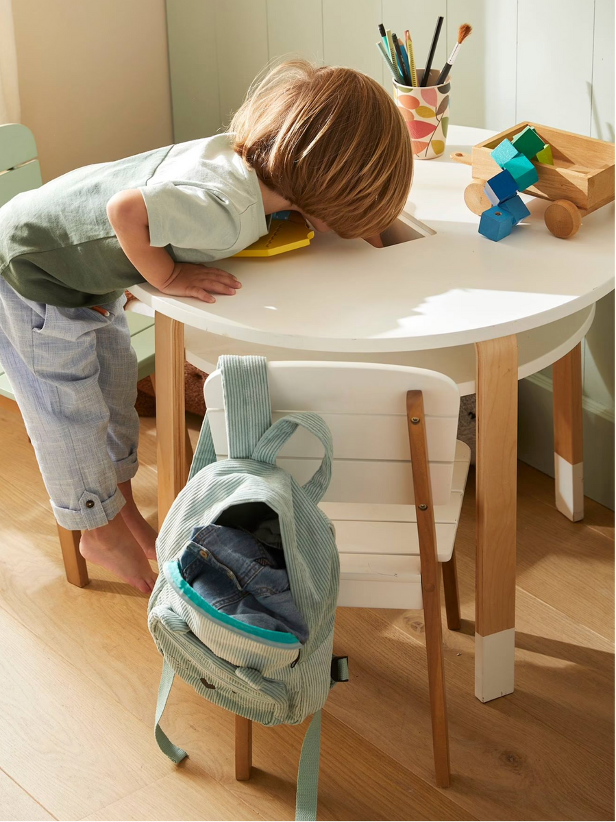 Kids’ Wooden Homework Chair | White & Sage Green | Little Helper – www ...