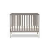 Contemporary grey compact baby cot 104 x 85 cm