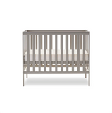 Contemporary grey compact baby cot 104 x 85 cm with 3 different mattress heights