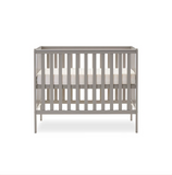 Contemporary grey compact baby cot with 3 different mattress heights