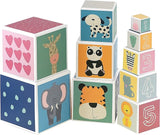 Montessori Square Stacking Pyramid Ultra Cute Animals, Shapes & Numbers | Stacking and Nesting Toys