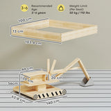 Wooden kids sand pit with digger for 3 years up to 6 years