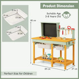 Wooden Kids’ Tool Bench with Blackboard, Toy Tools & Storage | Ages 3–8