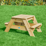 kids outdoor picnic bench sandpit and sand and water table with wooden top so it can be used as a table