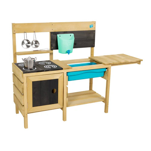 Deluxe FSC Premium Wooden Kids Mud Kitchen with Accessories | Outdoor Toy Kitchen | 36m+