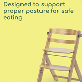 Posture protecting chair when baby becomes a toddler and child
