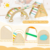 6-in-1 Klettergerüst aus Öko-Holz | Montessori Pikler-Set | Bogen | Rocker | Folie | Kletterdreieck | Den