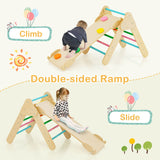 aire de jeux en bois écologique 6 en 1 | Ensemble Pikler Montessori | Arche | Bascule | Diapositive | Triangle d'escalade | Tanière