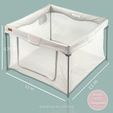 Quick Open & Close Folding | Foldable Playpen | Fitted Mat| Travel Bag | Grey 