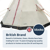 Camping Play Teepee | Weatherproof Polyester | 3-Person Capacity | Outdoor Adventure Tent