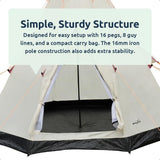 Large Outdoor Teepee Tent | Heavy-Duty Material | Perfect for Camping & Backyard Play