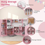 Large Deluxe Space Saving Corner Toy Kitchen  packed with features including accessories, washing machine and ice maker
