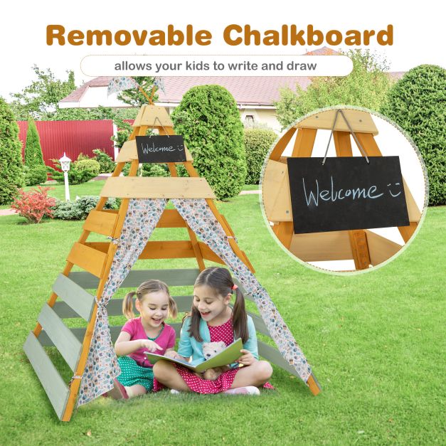 muddy buddy tipi-zelt dreamer Kinder Tipi | Montessori Öko-Holz Spielhaus | Wigwam | Versteck