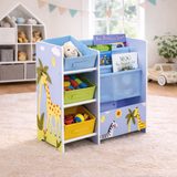 Animal design kids toy storage and bookcase unit