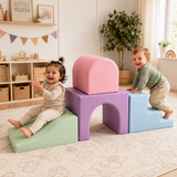 Pastel 4 piece toddler soft play climbing set