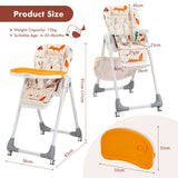 Baby High Chair with 3 Recline Positions