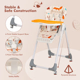 Adjustable Cartoon Patterned Baby High Chair