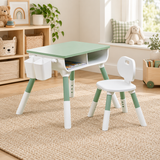 Scandi children’s table and chair set with built-in storage