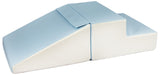 Small Soft Play Equipment | 2 Piece Montessori Climb & Slide Foam Play Set | Blue & White | 6m+