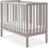 100% Eco New Zealand Pine Grow-with-Me Height Adjustable Space Saving Cot | Warm Grey | Birth - 18m