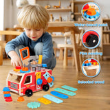 Montessori Wooden Toy Truck Tool Set | 32 Piece Kids Wooden Tool Box | 3 Years+