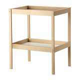 Eco Beech Wood Open Baby Changing Unit | Table with Storage |Beech with White Shelves