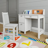 Children's Montessori Homework Desk | Bureau | Storage Cupboard & Chair | White | 5-14 AGE