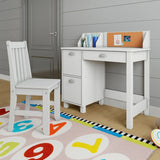 Children's Montessori Homework Desk | Bureau | Storage Cupboard & Chair | White | 5-14 AGE