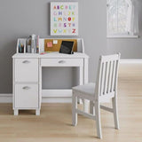 Children's Montessori Homework Desk | Bureau | Storage Cupboard & Chair | White | 5-14 Years