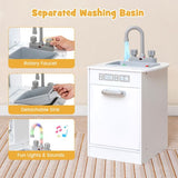 Space saving corner toy kitchen with realistic lights and sounds